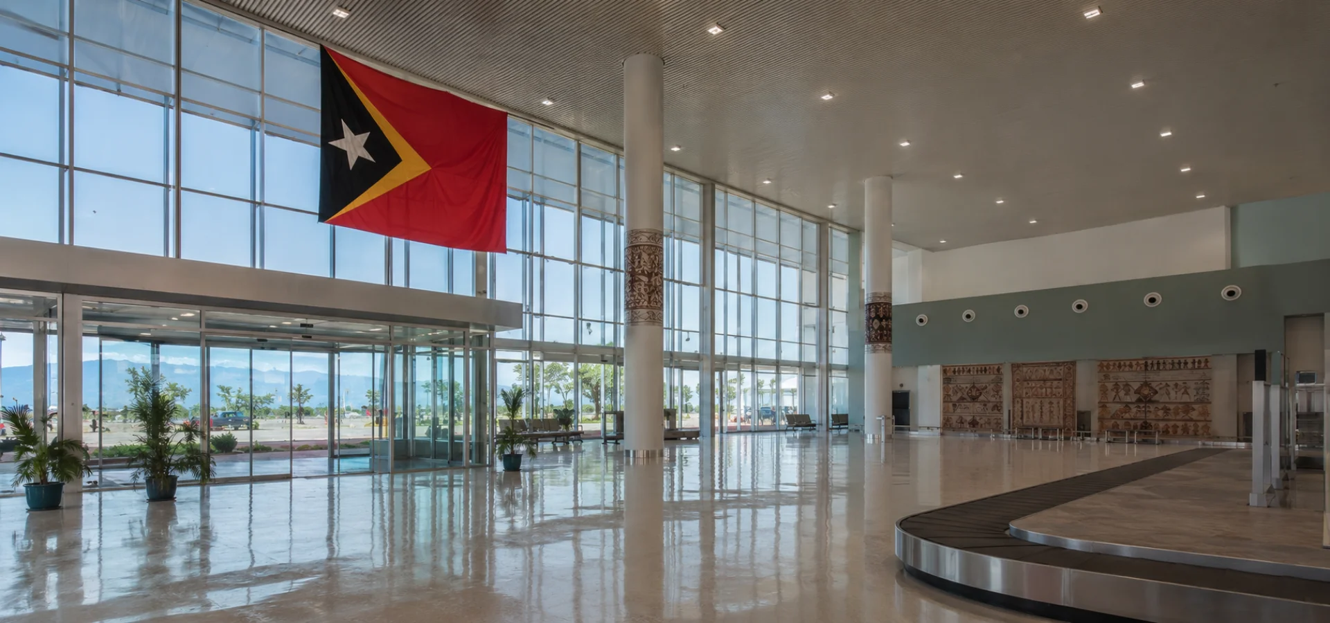 Arrival hall at Presidente Nicolau Lobato International Airport, Dili