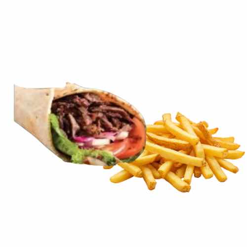Beef Shawarma Wrap + Fries
