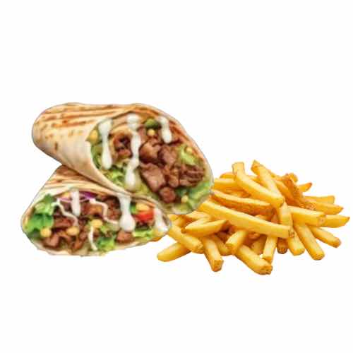 Chicken Shawarma Wrap + Fries
